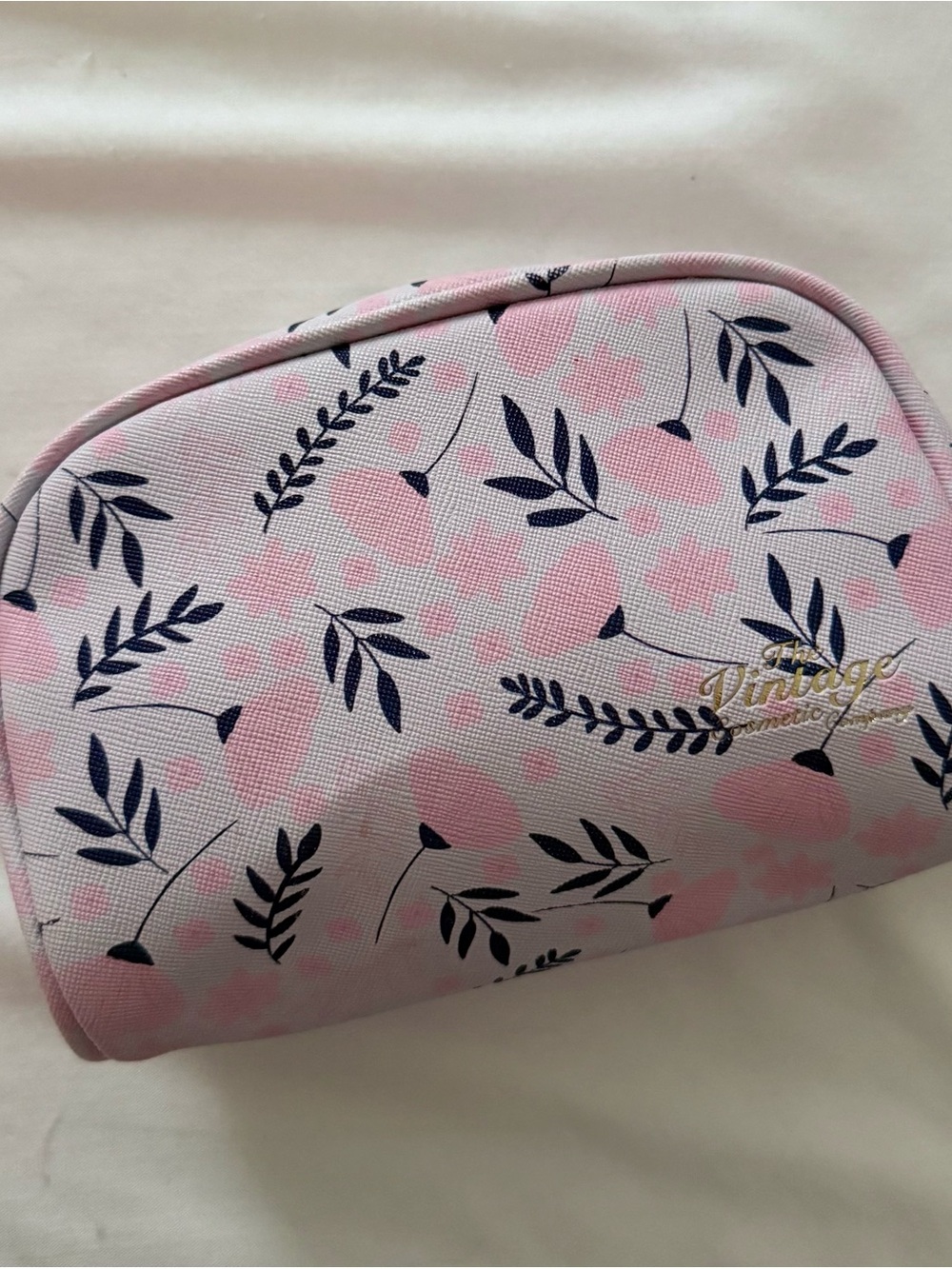 The Vintage Cosmetic Company Floral Pink Makeup Bag